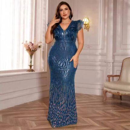 Fantasies Sequin Evening Dress